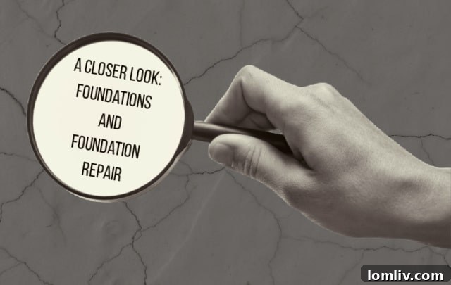 Foundation repair work in progress