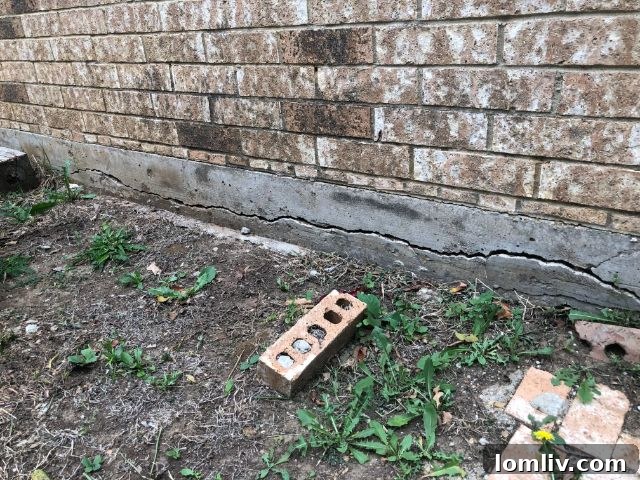 Severe foundation crack requiring repair