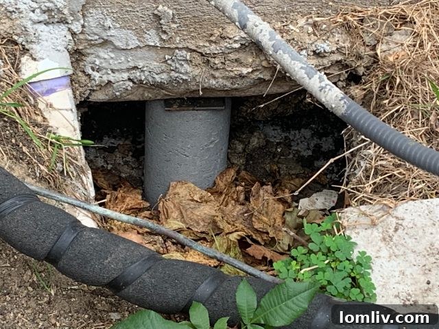 Foundation repair next to a sewer line