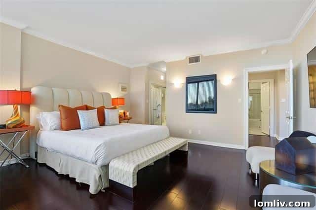 Luxurious Master Bedroom with Custom Closets in Bonaventure