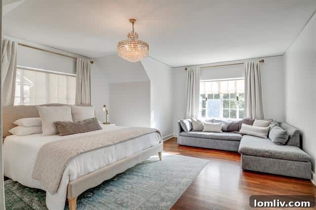 Berkley Place's Perfect Tudor: A Forest Park Masterpiece 10 Elegant Dual Sinks and Modern Fixtures in Master Bath Suite