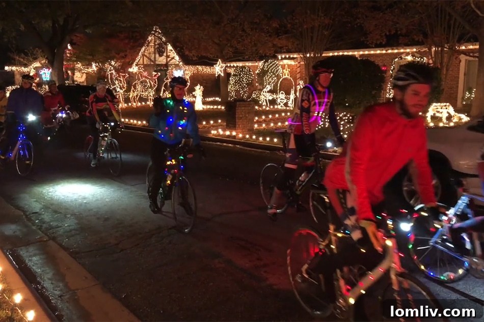 Lake Interlochen Street Decorated with Holiday Lights