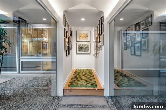 Media room with integrated Murphy bed