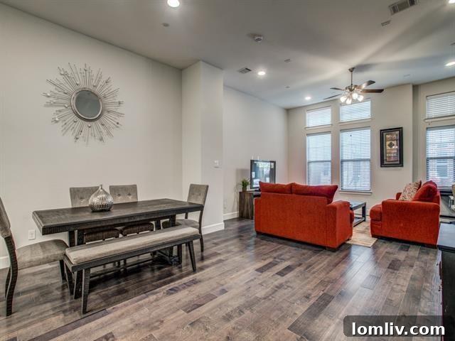 A view of the expansive rooftop terrace at 1379 Arch Place, offering spectacular city views perfect for evening entertaining or quiet relaxation in the Cedars District.