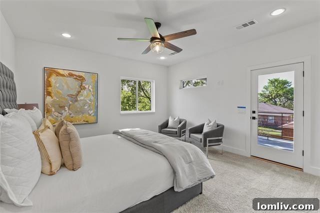 Modern comforts abound in the Hopkins Avenue duplex, with spacious guest suites and an indulgent master retreat featuring a spa bath and large walk-in closet.