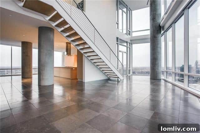 Dining area with city views in the W Residences Dallas luxury unit #2709