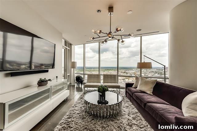 Modern kitchen with built-in appliances in W Residences Dallas #2601