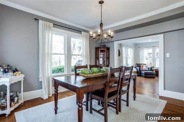 Elegant formal dining room in M Streets Dallas house