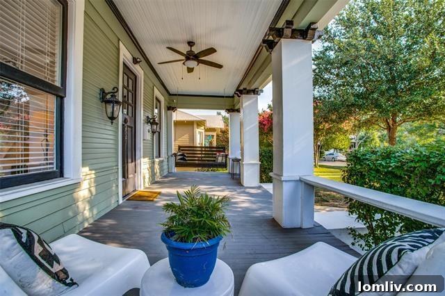 Spacious living area with neutral decor in Oak Cliff home