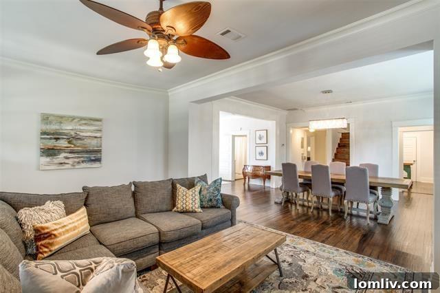 Gourmet kitchen with marble counters and butler's pantry in historic Dallas home