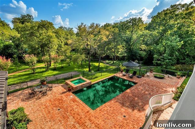 Luxury Backyard Features: Brick Decking, Hot Tub, Koi Pond