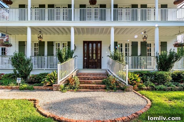 Expansive Porches Characteristic of Southern French Colonial Architecture
