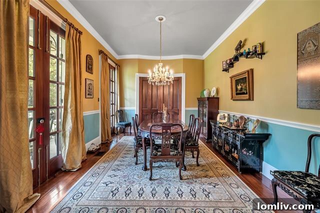 Elegant Chandelier and Marble Fireplace in Luxury Dallas Estate
