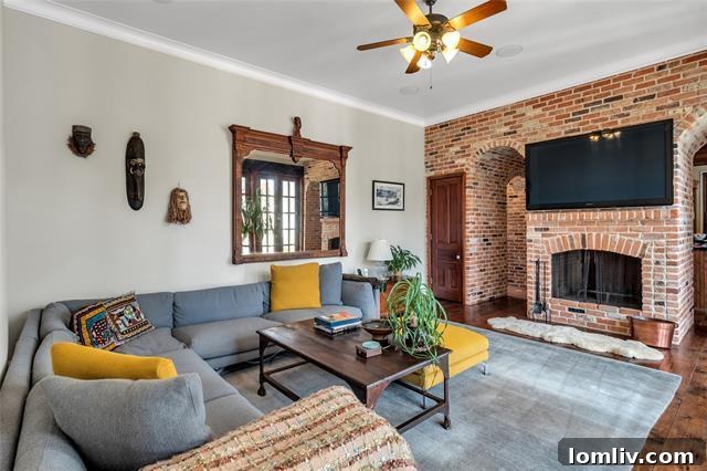 Cozy Family Room with Wood-Burning Fireplace