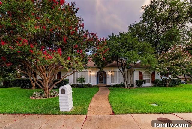 Lake Highlands Radiant Renewal 2 Charming Lake Highlands home exterior with lush landscaping and mature trees, 9512 Whitehurst Drive.