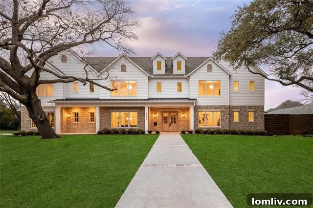 Discover 6207 Royalton Drive, a Modern New England Farmhouse in Preston Hollow