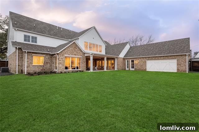 Stunning Rear View of the Modern New England Farmhouse