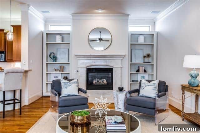 Modern townhome exterior in the dynamic Knox Henderson neighborhood of Dallas