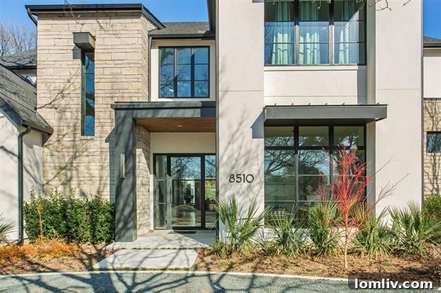Modern exterior of 8510 Midway Road, showcasing California contemporary design