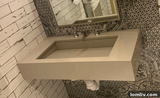 StoneCraft: Your Renovation Game Changer 7 Custom Stone Sink in Commercial Bathroom