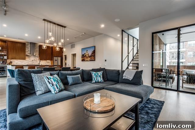 bright and airy dining area next to a modern kitchen
