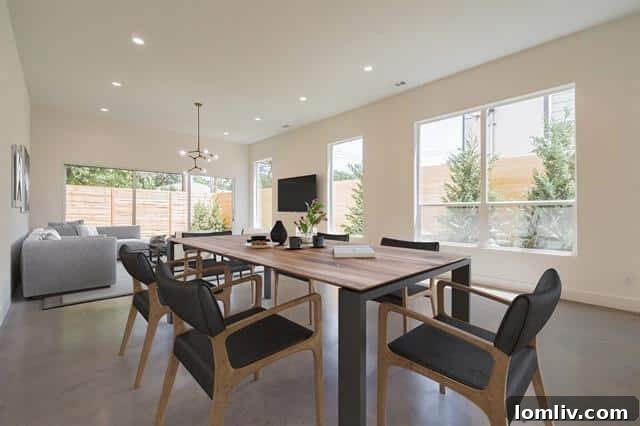 Spacious open-concept living area with abundant natural light in the Lower Greenville home