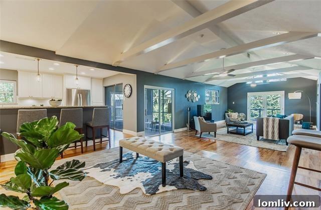 Expansive backyard of the North Oak Cliff Midcentury Modern property, ideal for a pool