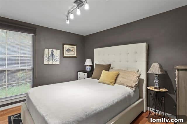 Serene view of the backyard, perfect for relaxation and entertaining