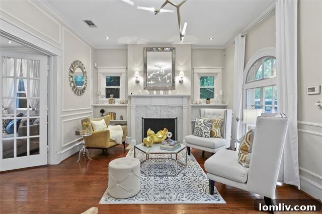 Bright and airy interior design featuring pearly off-white walls