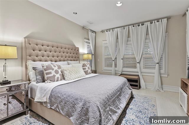 Elegant master bathroom featuring a freestanding soaking tub