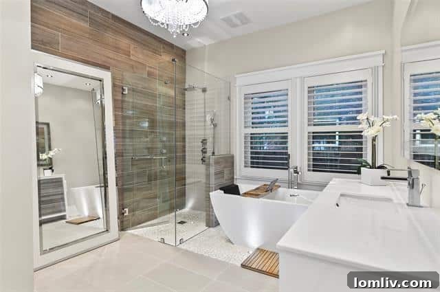 Spacious walk-in closet connected to the master bathroom