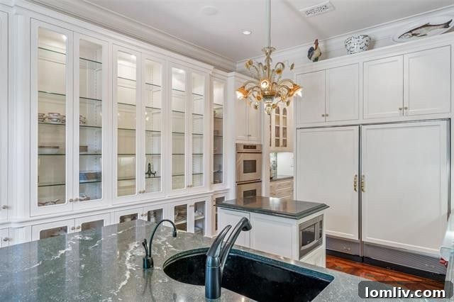 Luxurious master bedroom suite with elegant French-inspired furnishings, a comfortable bed, and refined decor