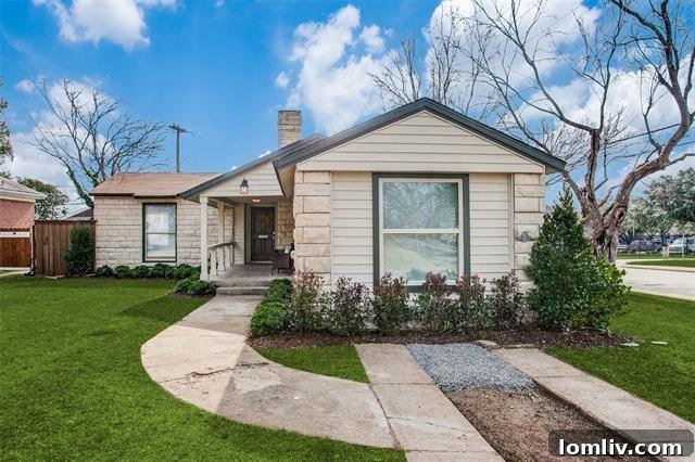 Charming Austin stone home with a pergola and refreshed landscaping
