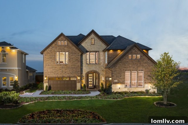 Landon Homes showcase house in Lexington Park, Frisco, exemplifying suburban luxury