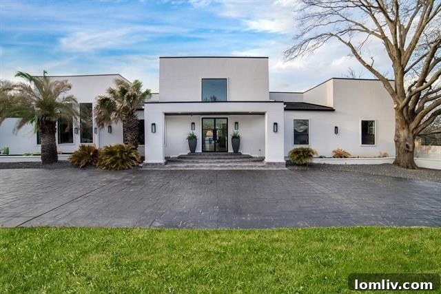 Luxury Modern Home Exterior in Addison, South Beach Style