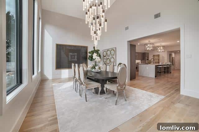 Grand Entrance and Arched Hallway of an Addison Luxury Home