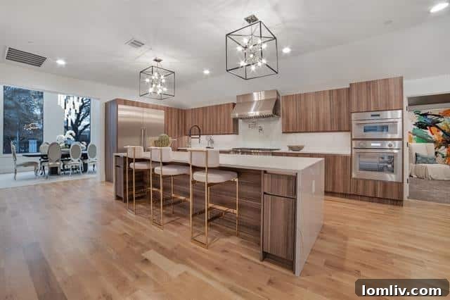 Luxurious Dining Area with Natural Light and White Oak Floors