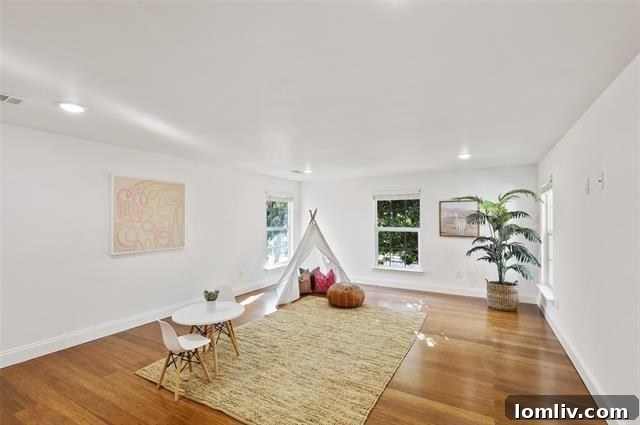 Renovated master bathroom with stylish finishes