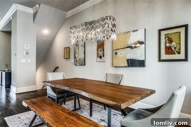 Luxurious marble master bathroom in Dallas townhome