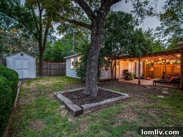 After renovation of the backyard with new pool and landscaping