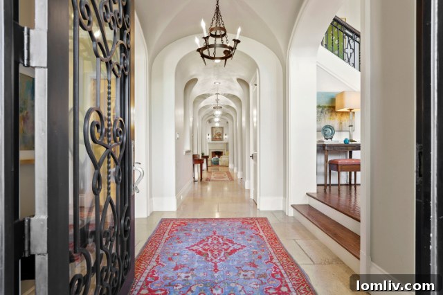 Elegant Living Room with Fireplace and Natural Light in Highland Park Home