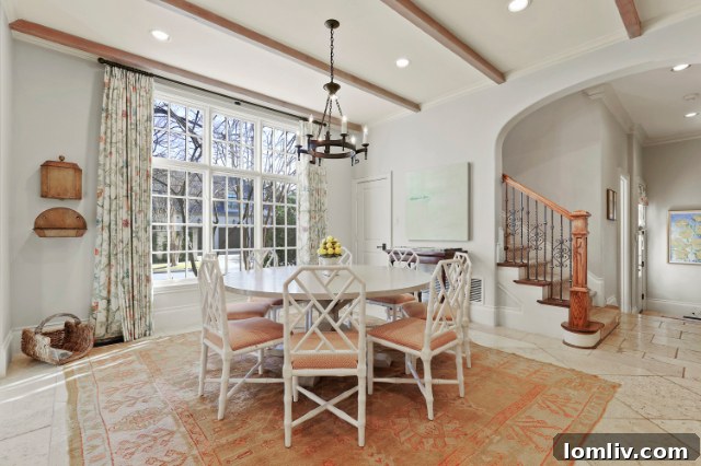 Cozy Keeping Room with Fireplace and Access to Outdoor Living