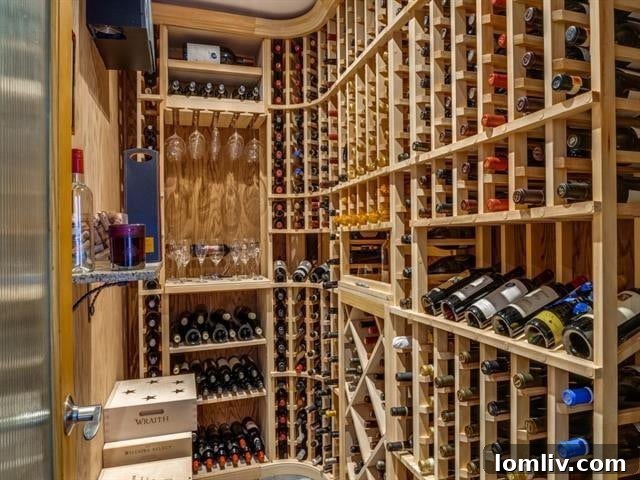 Elegant built-in library with extensive shelving in the Dallas home
