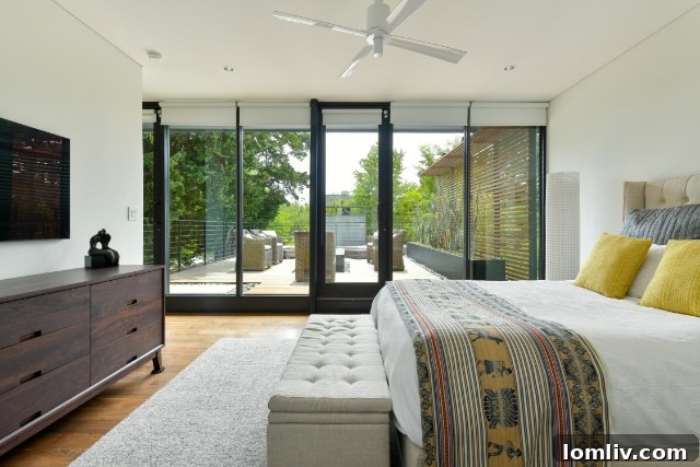 Rooftop Terrace with Fire Pit and Zen Garden Elements at 715 Kessler Woods