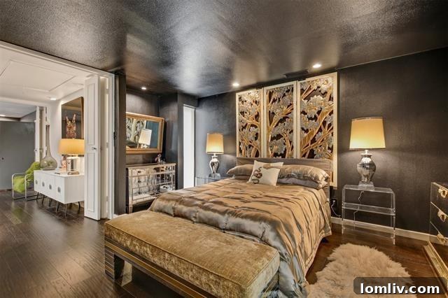 Two Coveted Oak Lawn Residences For Sale 9 Dining area with floor-to-ceiling bookcases and direct kitchen access