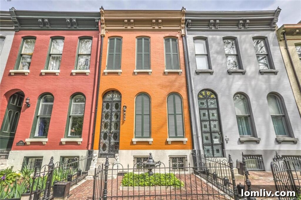 St. Louis row house exterior, hinting at its unique interior