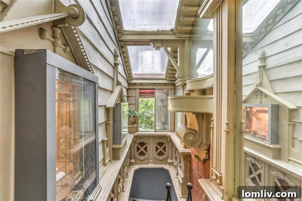 A striking dining area with unique table design and industrial-chic elements