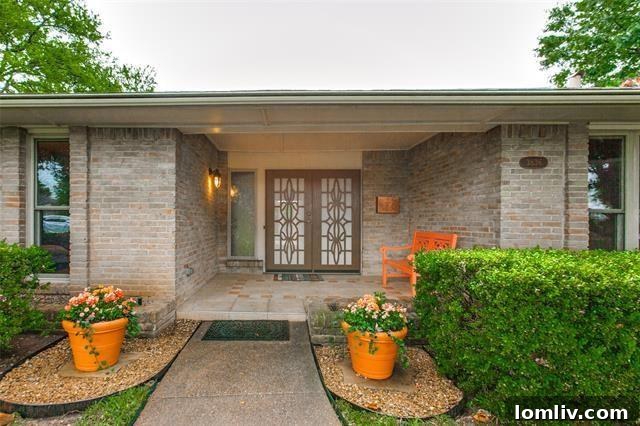 Discover Dallas Open Houses: Lower Greenville to Lake Highlands 13 Inviting home exterior with lush front yard in Glen Meadows, Dallas.