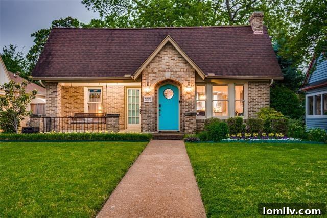 Discover Dallas Open Houses: Lower Greenville to Lake Highlands 3 Charming Tudor home exterior with lush landscaping in Lower Greenville, Dallas.