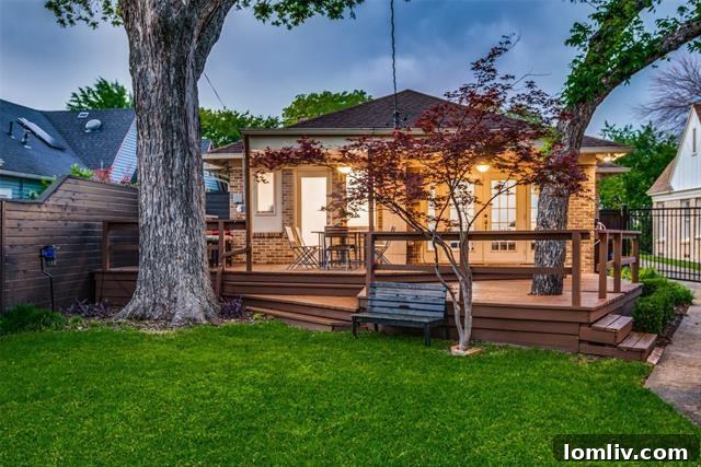 Discover Dallas Open Houses: Lower Greenville to Lake Highlands 7 Expansive outdoor deck perfect for entertaining, overlooking a serene backyard.
